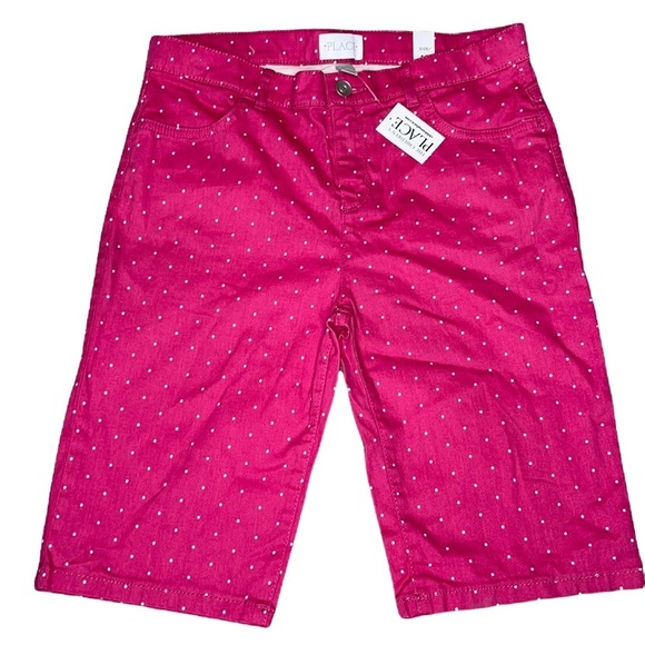 Place Girls Pink Polkadot Shorts Size 14 - Picture 1 of 6